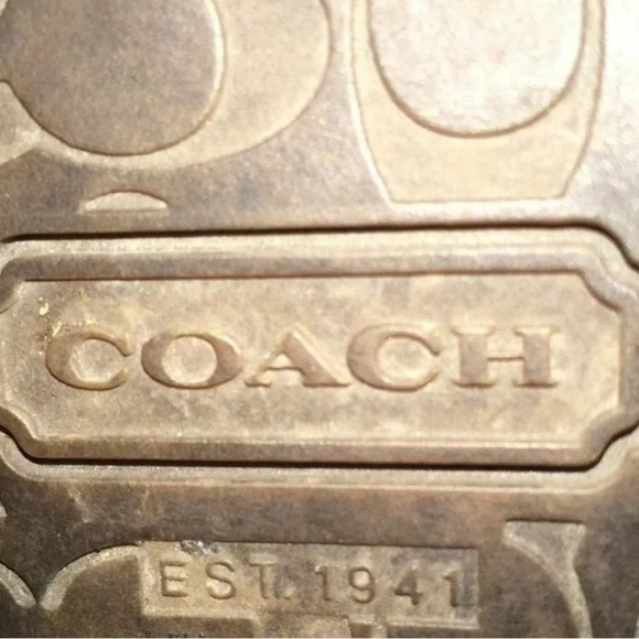 Coach Flats Coach Logo Sneakers, Blue and Gray, slip on 6.5 - Picture 4 of 4